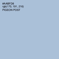 #AABFD8 - Pigeon Post Color Image